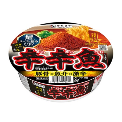 寿がきや　カップ辛辛魚らーめん　1箱(12食入)麺処井の庄監修・辛旨と濃厚感の追求　ノンフライ麺使用