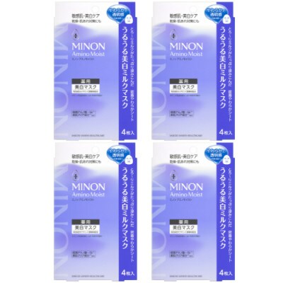 ミノン アミノモイスト うるうる美白ミルクマスク4枚入4個(16枚)セット