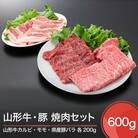 山形牛 カルビ モモ 山形県産豚バラ 焼肉セット(計600g) 牛肉 国産 ブランド牛 送料無料