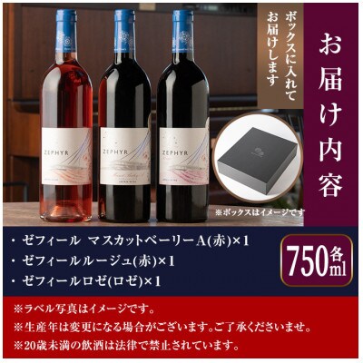 【飲み比べワイン3本セット】赤ワイン&ロゼ　みらいファームやまと【了美ワイン】750ml×3本