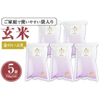 金のいぶき 自宅用 5合(750g)×5袋
