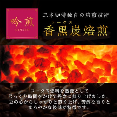 三本珈琲 吟煎レギュラーコーヒー (粉) 計540g (180g×3袋)