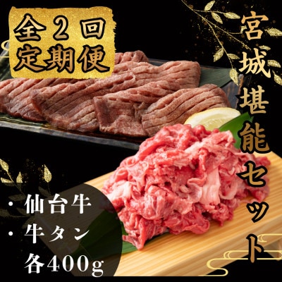 【毎月定期便】お肉の宮城県堪能セット 毎月800g全2回