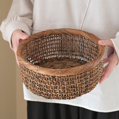 伝統工芸あけびづる細工 小物入れ(小) 手作り 秋田 美郷町 かご|01_mac-081401