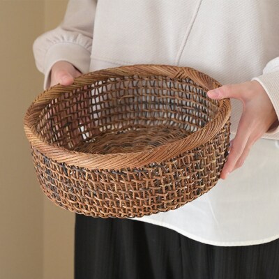 伝統工芸あけびづる細工 小物入れ(中) 手作り 秋田 美郷町 かご|01_mac-091401