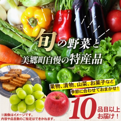 季節の産直詰め合わせ 野菜 山菜 果物 フルーツ お菓子 漬物 など|01_mac-151401