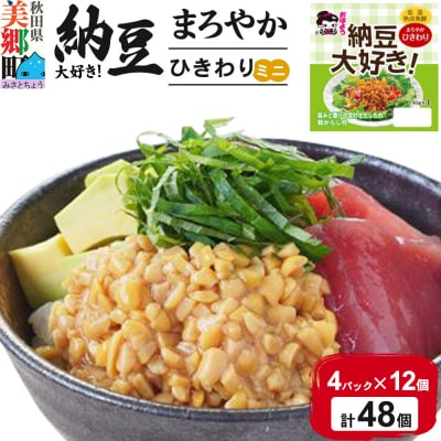 ヤマダフーズ 納豆大好きまろやかひきわりミニ4パック×12個(計48個)|01_ymf-194801