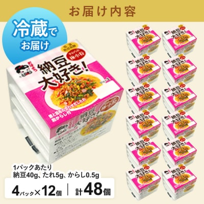 ヤマダフーズ 納豆大好きやわらか極小粒ミニ4パック×12個(計48個)|01_ymf-204801