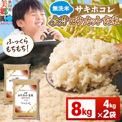 【令和7年産 玄米】金芽ロウカット玄米 無洗米 サキホコレ 8kg|01_tyr-020801