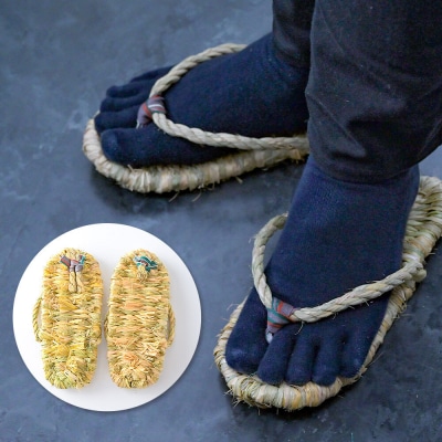 わら細工 藁ぞうり 秋田県美郷町産藁使用|01_mwk-020101