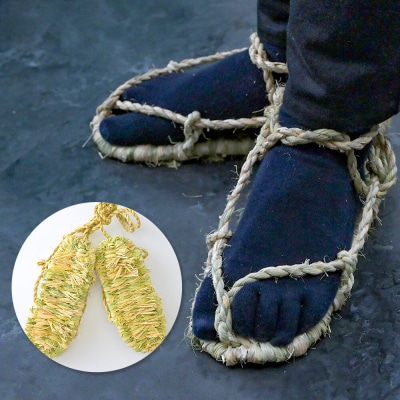 わら細工 わらじ 秋田県美郷町産藁使用|01_mwk-060101