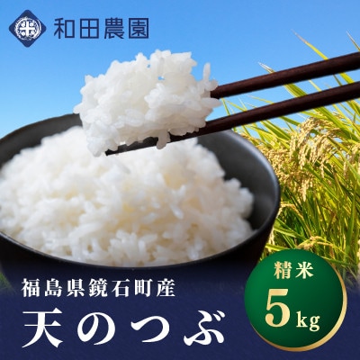 【先行予約 2026年産米】福島県鏡石町産 和田農園「天のつぶ」精米 5kg