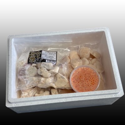 たこ唐揚げ250g×2P、ほたて貝柱500g×1P、いくら醤油漬け100g×1P C-36074