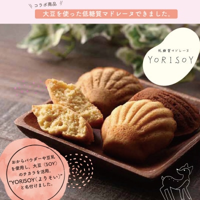 病院の管理栄養士と身体に優しいお菓子屋さんが作った「低糖質マドレーヌYORISOY」の詰合せ20個