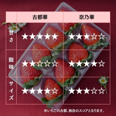 【先行予約限定】【奈良県知事賞】食べ比べギフトボックス:古都華1パック・奈乃華1パック 2月以降発送