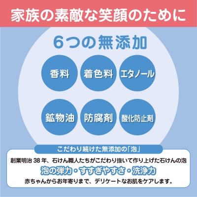無添加　泡の石けんボディソープ詰替セット　4個入<無添加生活シリーズ>無香料、無着色、パラペンフリー