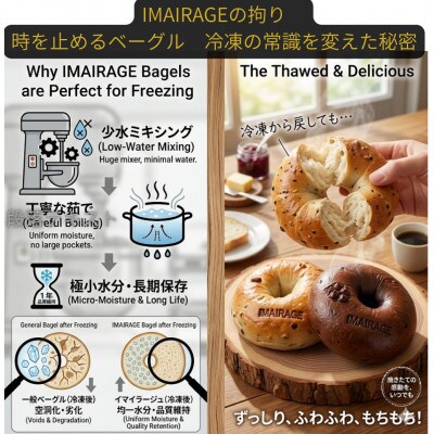 古民家街今井町のふわもち・ずっしりIMAIRAGEの本格派ベーグル!6種のベーグル10個セット
