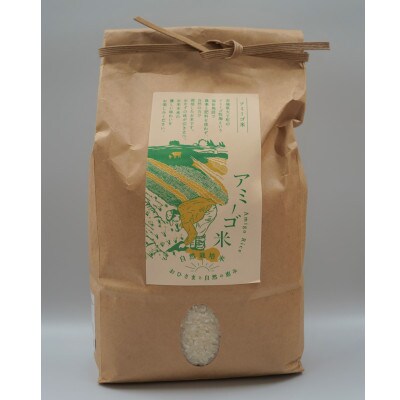 アミーゴ米 コシヒカリ 玄米 5kg【栽培期間中農薬・化学肥料不使用】