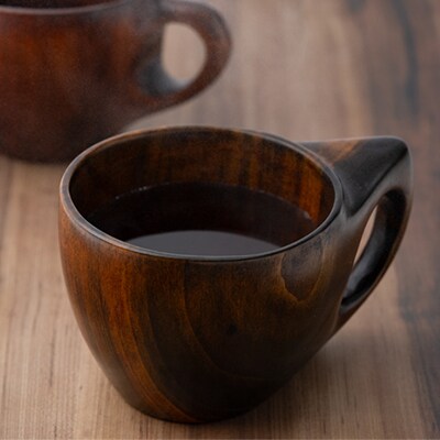ヒノキの漆コーヒーカップ 1個|茨城県産 大子町ヒノキ