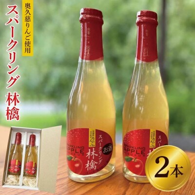 スパークリング林檎酒 375ml(箱入り)×2本セット|果汁50% ふじりんご100%使用 大子町