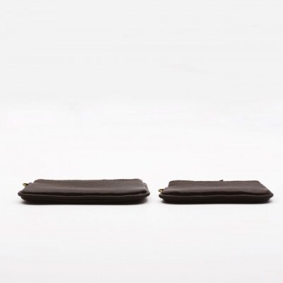 ファスナーコインケース・カードケースセット　ダークブラウン