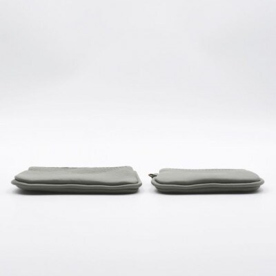 ファスナーコインケース・カードケースセット　ライトグレー