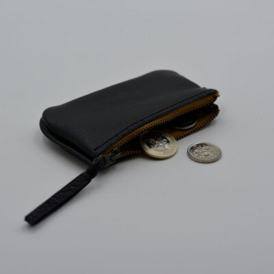 ファスナーコインケース・カードケースセット　ブラック