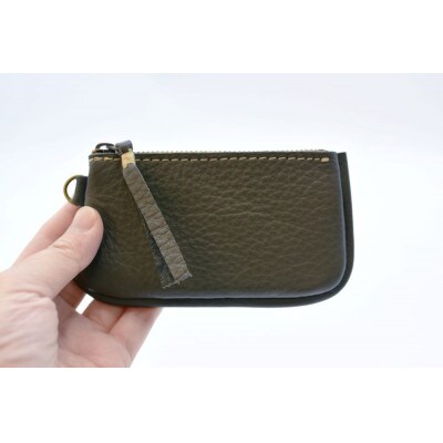 ファスナーコインケース・カードケースセット　ダークグレー