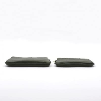 ファスナーコインケース・カードケースセット　オリーブグリーン