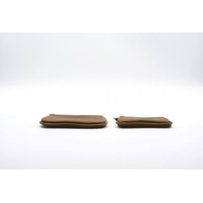 ファスナーコインケース・カードケースセット　キャメル