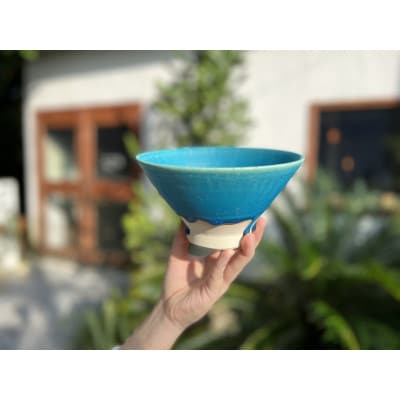 『　calm　凪　』5寸ボール　屋我地島焼【名護市商工会特産品認証】木箱入り
