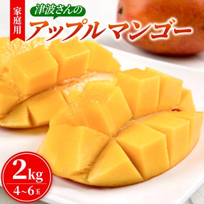 【2027年7月上旬から順次発送・家庭用】津波さんのアップルマンゴー2.0kg(4～6玉)