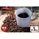 【2週間毎定期便】KASHIMA12 ビターブレンド コーヒー豆 計1kg(各回500g)粉 全2回