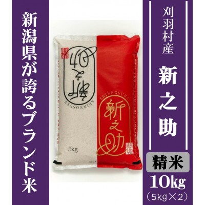 【新潟ブランド米】【精米】刈羽村産新之助 10kg(5kg×2袋)