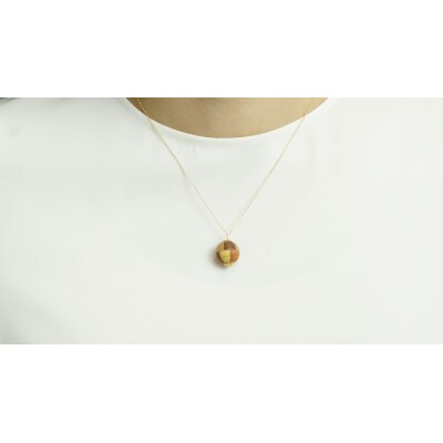 寄木の鞠ネックレス