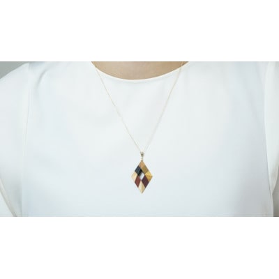 WoodCrystalダイヤネックレス