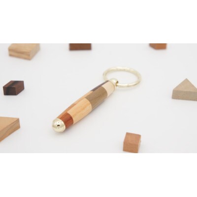 寄木のキーホルダー・チェック