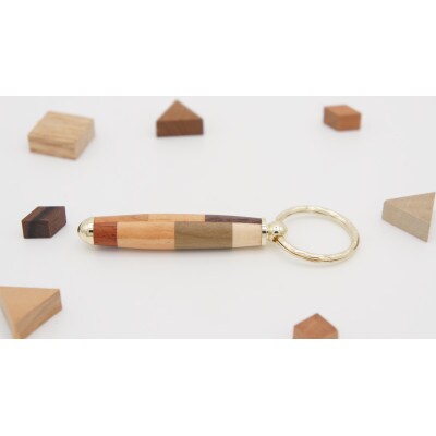 寄木のキーホルダー・チェック