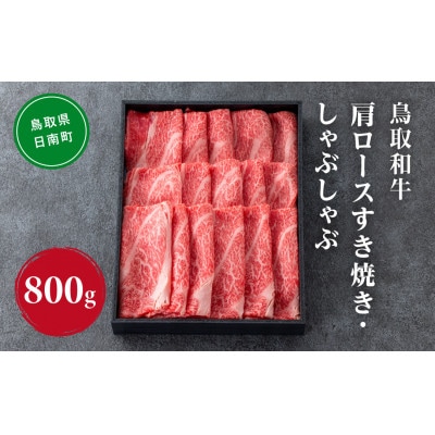 鳥取和牛肩ロース すき焼き・しゃぶしゃぶ 800g (400g×2) NN48(黒折箱)