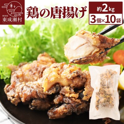 鶏の唐揚げ 3個入×10袋 合計 30個 約2kg|07_tky-101001