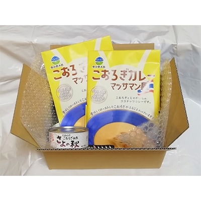 兵庫県佐用町産こおろぎ加工品詰め合わせ(佃煮缶詰40g×1缶、カレー200g×2袋)