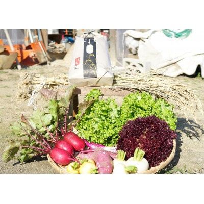 兵庫県産のお米(5kg)  と季節のお野菜(約3kg)ジャム(3種)の詰め合わせ