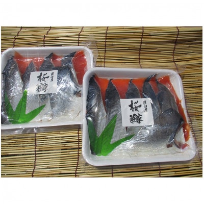 北海道羅臼産桜鱒(サクラマス)切身1パック(4～5切)×2