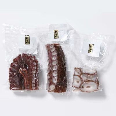 北海道羅臼町 たこ足・たこ頭食べ比べセット ボイルたこ足700g前後 ・ボイルたこ頭800g前後