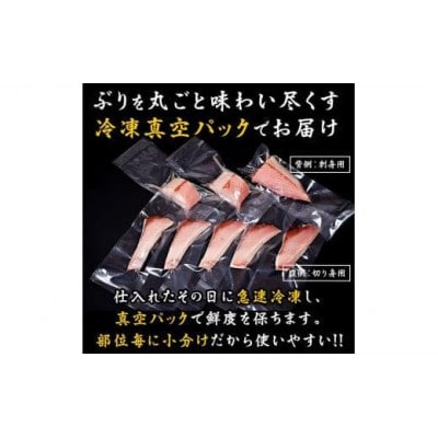 ぶり三昧(1)【4分の1尾分】小分け真空パック【北海道羅臼町】