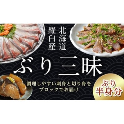 ぶり三昧(2)【半身分】小分け真空パック【北海道羅臼町】
