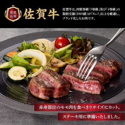上場亭 佐賀牛赤身モモステーキ 400g(玄海町)【B197】
