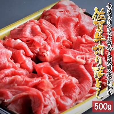 丸福　佐賀牛切り落とし　500g(玄海町)【B078】