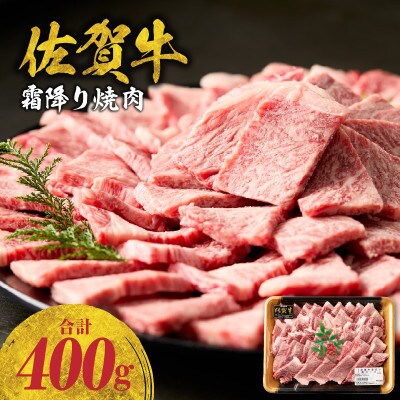 中山牧場 佐賀牛 霜降り焼肉 400g【B233】
