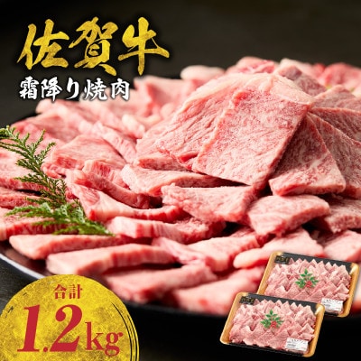 中山牧場 佐賀牛 霜降り焼肉 1.2kg(600g×2パック) 【B236】